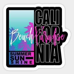 California Beach paradise summer sunshine Sticker